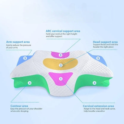 Blue Collar Contour Relief Pillow
